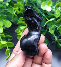 Gold Sheen Obsidian Goddess Carving