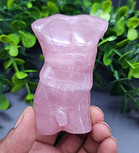 Male Rose Quartz Carving