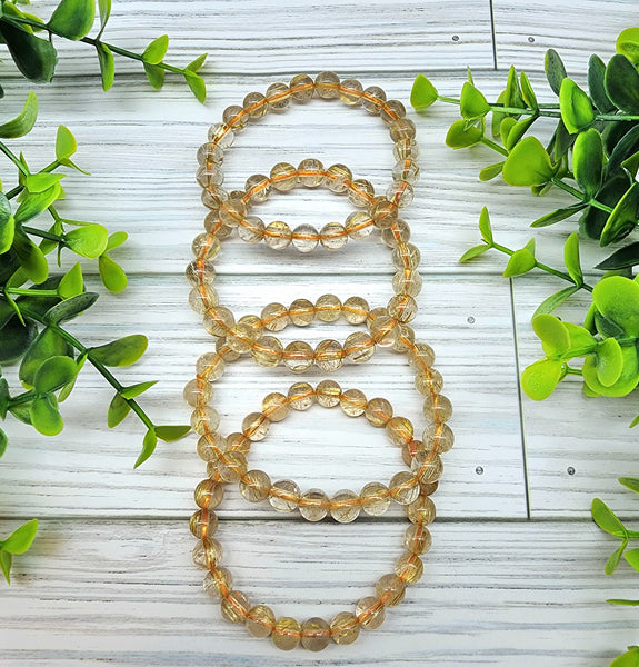 Gold Rutilated Quartz Bracelet