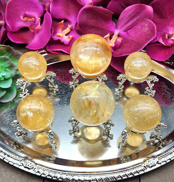 Optical Honey Calcite Spheres