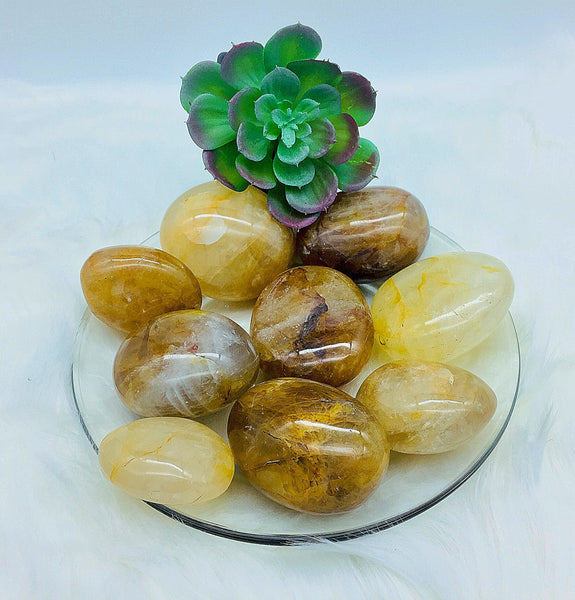 HQ Golden Healer Quartz Palmstones