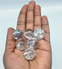 Rainbow Crackle Quartz Spheres