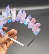 Aura Quartz Moon Goddess Tiara